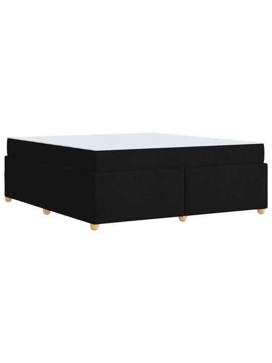 Gultas rāmis ar matraci ar matraci melna 180 x 200 cm audums