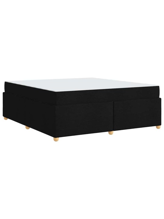 Gultas rāmis ar matraci ar matraci melna 180 x 200 cm audums