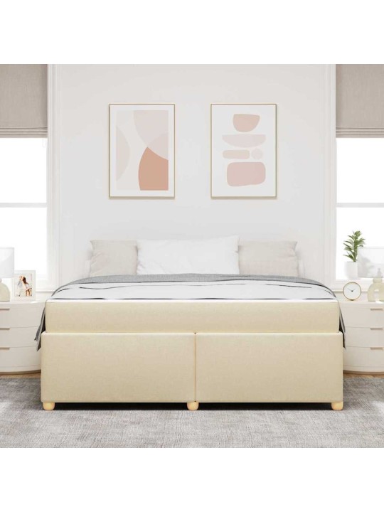 Gultas rāmis ar matraci krēmkrāsa 180 x 200 cm audums