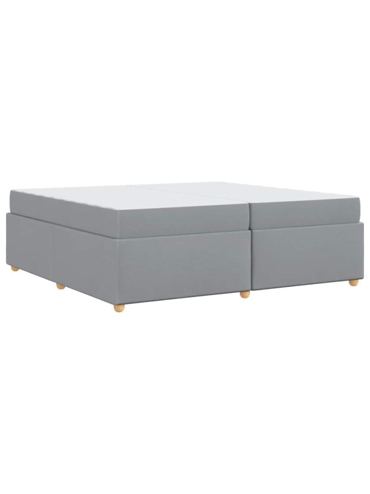 Gultas rāmis ar matraci gaiši pelēka 200 x 200 cm audums