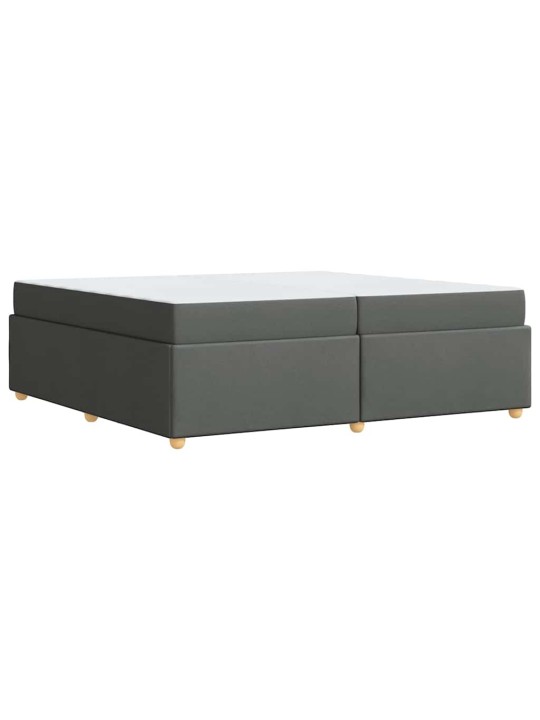 Gultas rāmis ar matraci tumši pelēka 200 x 200 cm audums