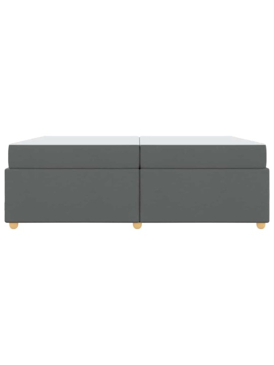 Gultas rāmis ar matraci tumši pelēka 200 x 200 cm audums