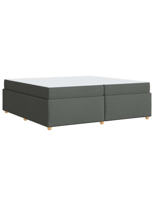 Gultas rāmis ar matraci tumši pelēka 200 x 200 cm audums