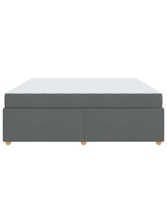 Gultas rāmis ar matraci tumši pelēka 200 x 200 cm audums