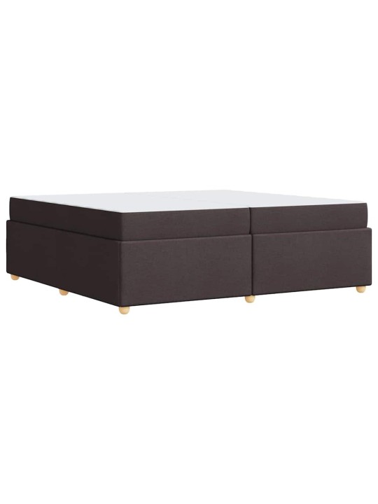 Gultas rāmis ar matraci tumši brūna 200 x 200 cm audums