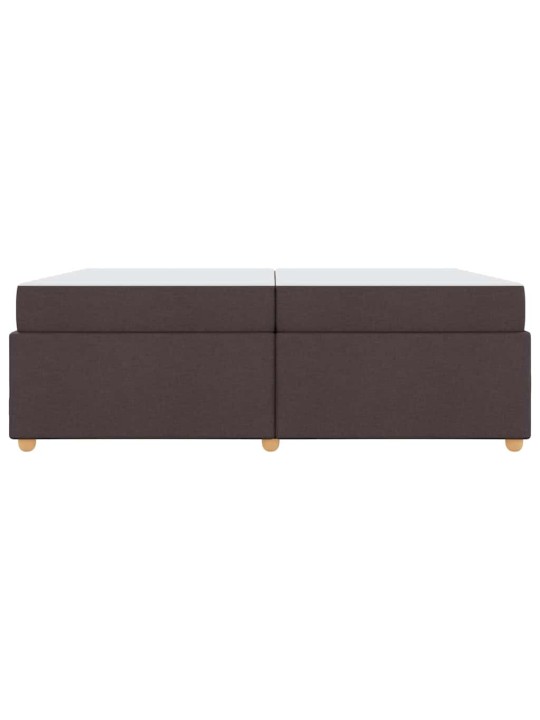 Gultas rāmis ar matraci tumši brūna 200 x 200 cm audums