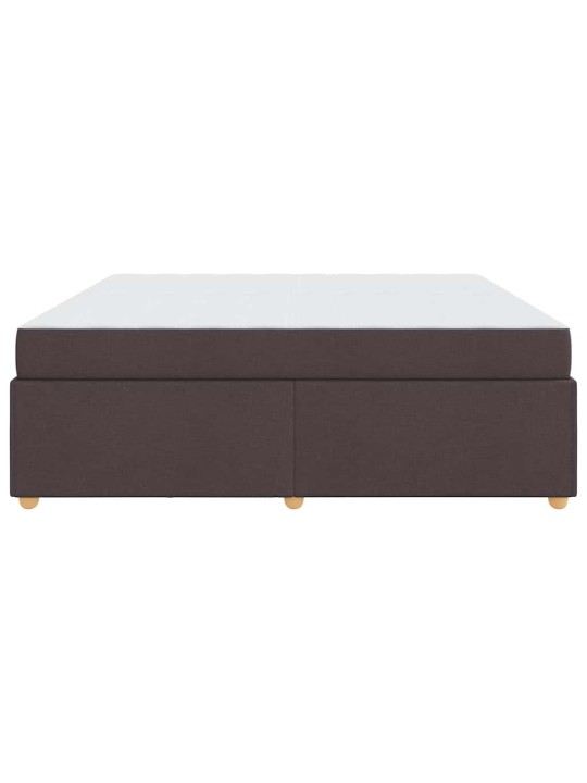Gultas rāmis ar matraci tumši brūna 200 x 200 cm audums