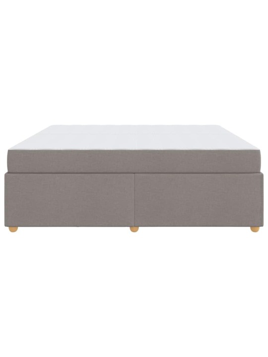 Gultas rāmis ar matraci pelēkbrūna 200 x 200 cm audums