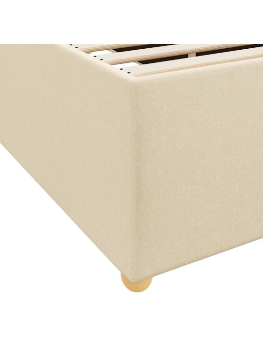 Gultas rāmis ar matraci krēmkrāsa 200 x 200 cm audums