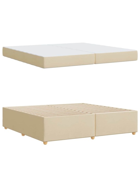Gultas rāmis ar matraci krēmkrāsa 200 x 200 cm audums