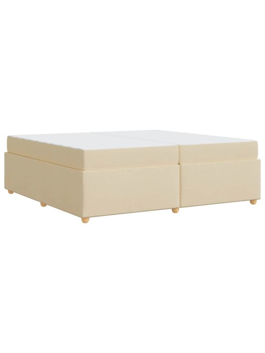 Gultas rāmis ar matraci krēmkrāsa 200 x 200 cm audums
