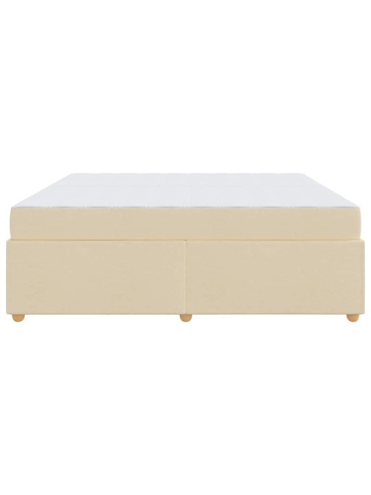 Gultas rāmis ar matraci krēmkrāsa 200 x 200 cm audums