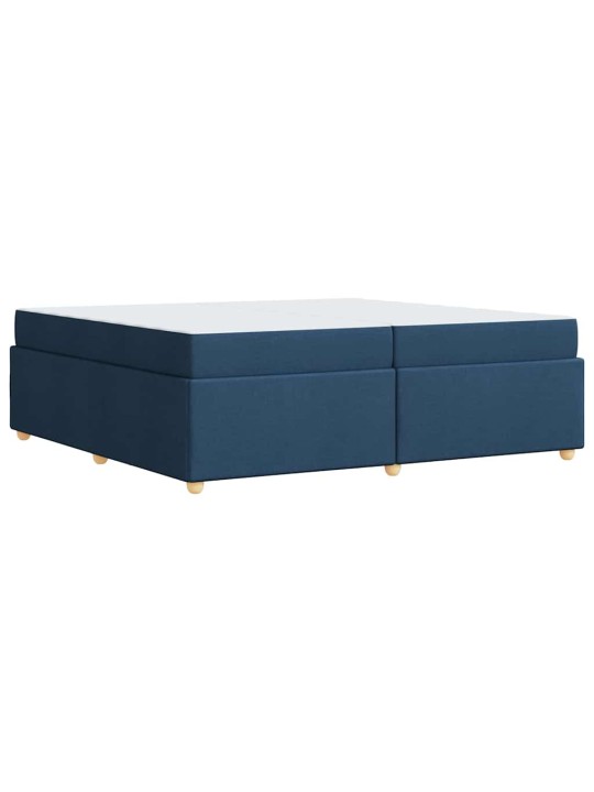 Gultas rāmis ar matraci ar matraci zila 200 x 200 cm audums