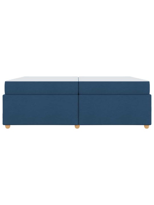 Gultas rāmis ar matraci ar matraci zila 200 x 200 cm audums