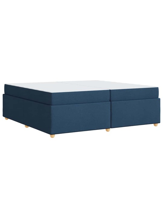 Gultas rāmis ar matraci ar matraci zila 200 x 200 cm audums