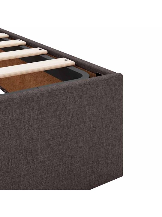 Gultas rāmis ar matraci tumši brūna 100 x 200 cm audums