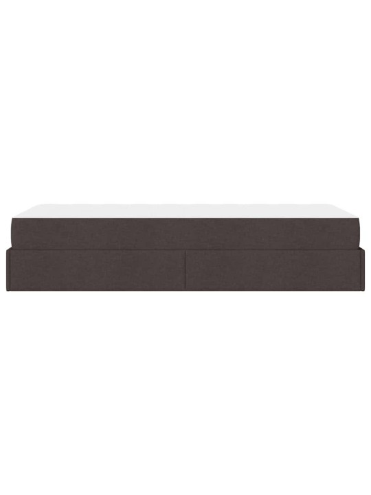 Gultas rāmis ar matraci tumši brūna 100 x 200 cm audums