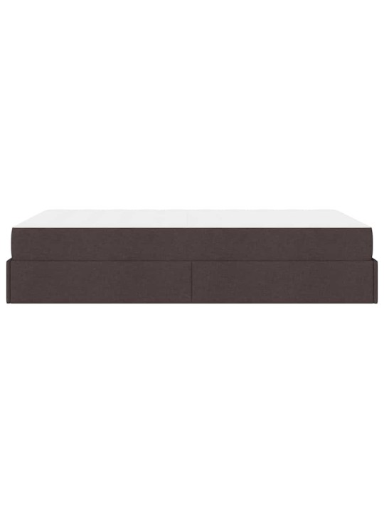 Gultas rāmis ar matraci tumši brūna 120 x 200 cm audums