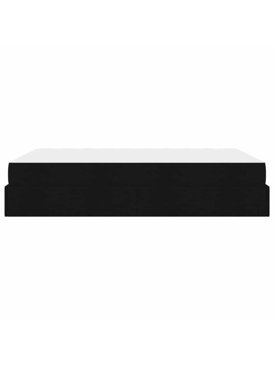 Gultas rāmis ar matraci melna 140 x 190 cm audums