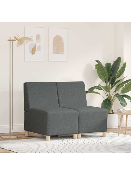 Modulārais bezrku dīvāns 2 pcs tumši pelēka 55 x 74 x 82 cm