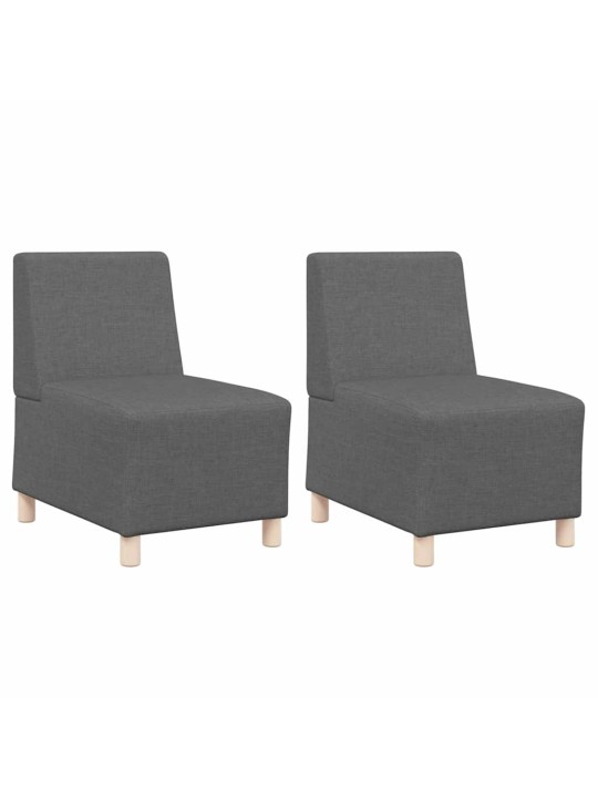 Modulārais bezrku dīvāns 2 pcs tumši pelēka 55 x 74 x 82 cm