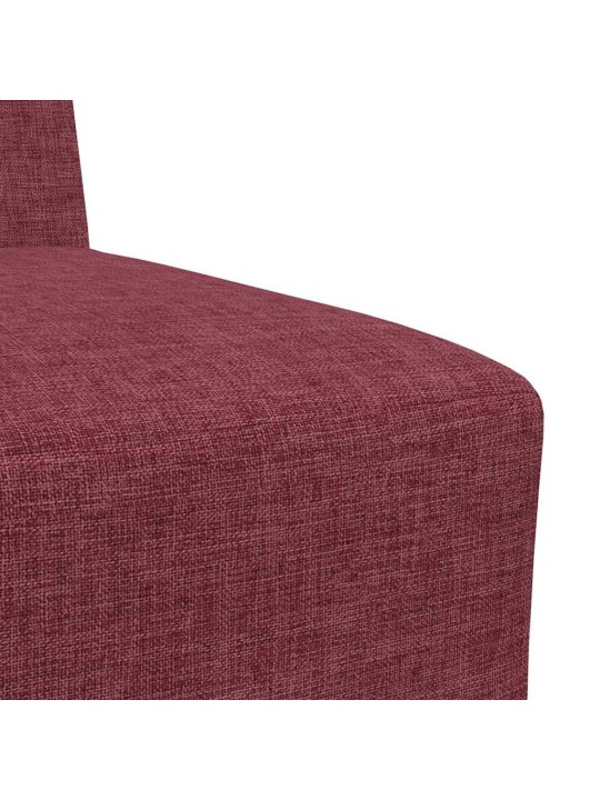Modulārais bezrku dīvāns 2 pcs sarkana 55 x 74 x 82 cm audums