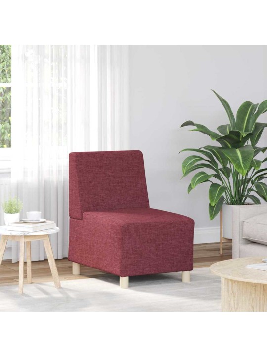 Modulārais bezrku dīvāns 2 pcs sarkana 55 x 74 x 82 cm audums