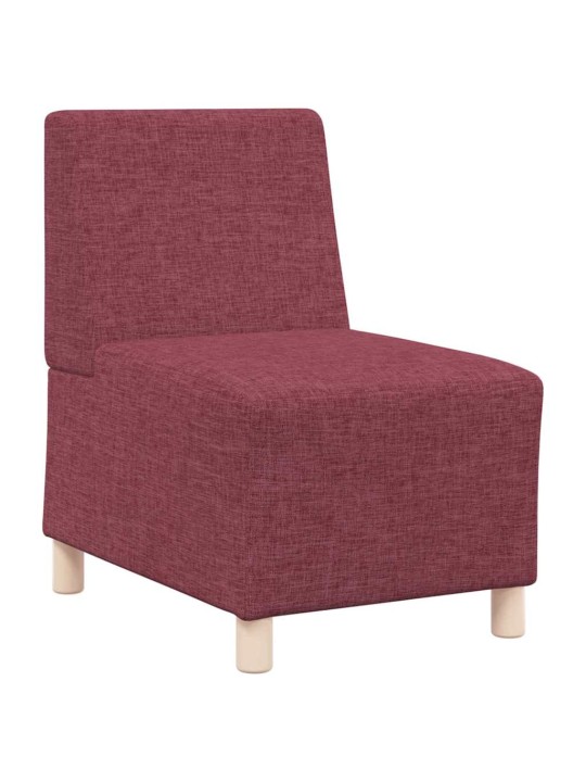 Modulārais bezrku dīvāns 2 pcs sarkana 55 x 74 x 82 cm audums