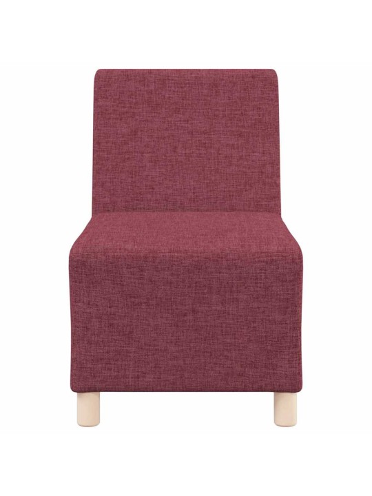 Modulārais bezrku dīvāns 2 pcs sarkana 55 x 74 x 82 cm audums