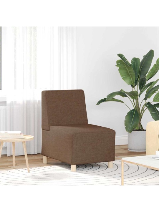 Modulārais bezrku dīvāns 2 pcs brūna 55 x 74 x 82 cm audums