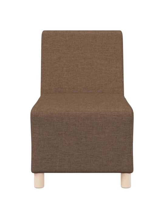 Modulārais bezrku dīvāns 2 pcs brūna 55 x 74 x 82 cm audums