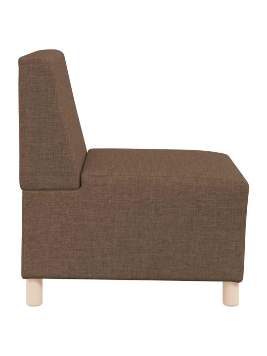 Modulārais bezrku dīvāns 2 pcs brūna 55 x 74 x 82 cm audums