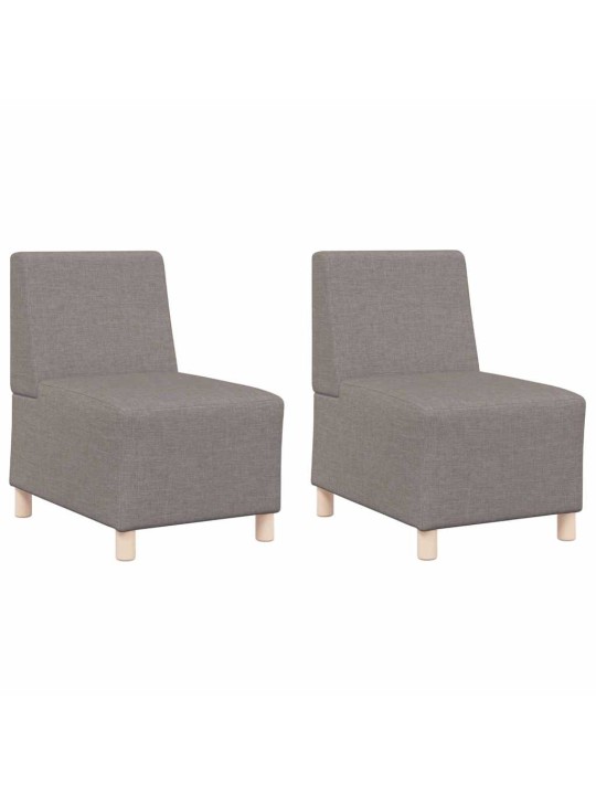 Modulārais bezrku dīvāns 2 pcs pelēkbrūna 55 x 74 x 82 cm