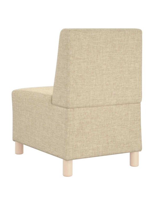 Modulārais bezrku dīvāns 2 pcs krēmkrāsa 55 x 74 x 82 cm audums