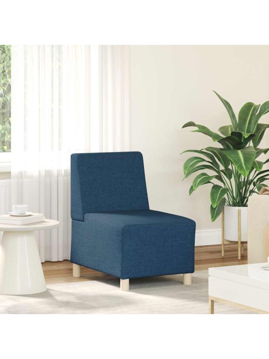 Modulārais bezrku dīvāns 2 pcs zila 55 x 74 x 82 cm audums