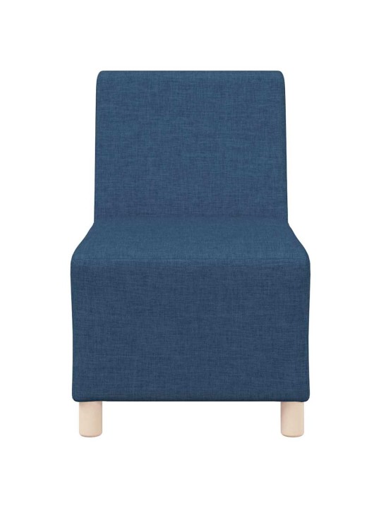 Modulārais bezrku dīvāns 2 pcs zila 55 x 74 x 82 cm audums