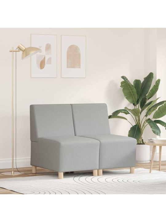 Modulārais bezrku dīvāns 2 pcs mākoņu pelēks 55 x 74 x 82 cm
