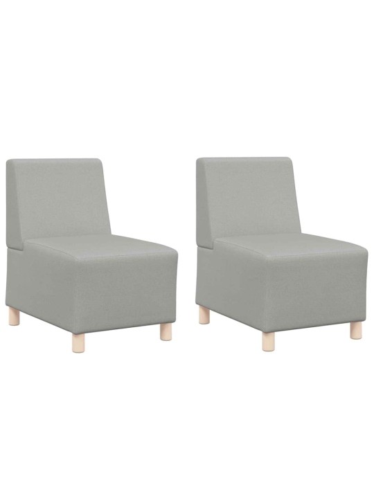 Modulārais bezrku dīvāns 2 pcs mākoņu pelēks 55 x 74 x 82 cm