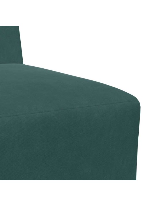 Modulārais bezrku dīvāns 2 pcs tumši zaļa 55 x 74 x 82 cm samts