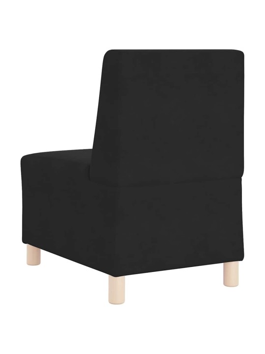 Modulārais bezrku dīvāns 2 pcs melna 55 x 74 x 82 cm samts
