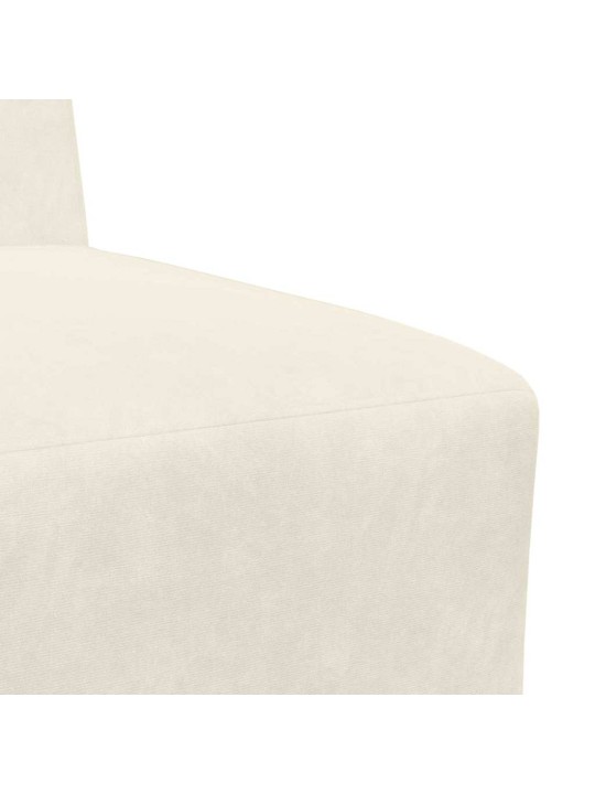 Modulārais bezrku dīvāns 2 pcs krēmkrāsa 55 x 74 x 82 cm samts