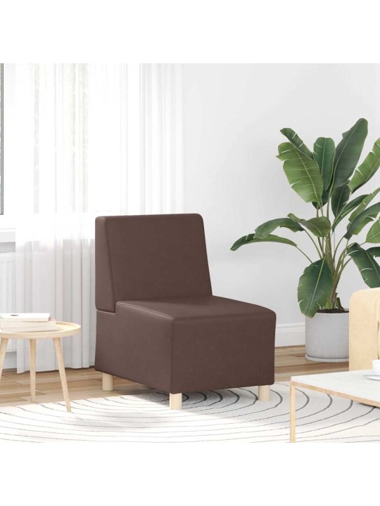 Modulārais bezrku dīvāns 2 pcs brūna 55 x 74 x 82 cm