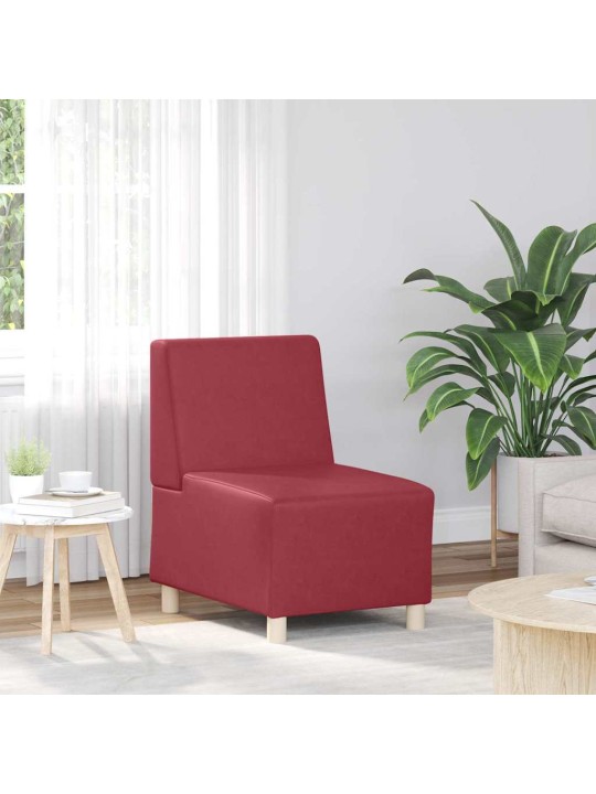 Modulārais bezrku dīvāns 2 pcs vīnsarkans 55 x 74 x 82 cm