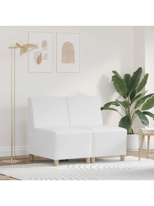 Modulārais bezrku dīvāns 2 pcs balts 55 x 74 x 82 cm