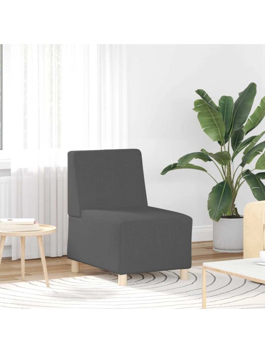 Modulārais bezrku dīvāns 2 pcs tumši pelēka 55 x 74 x 82 cm