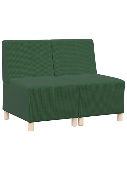 Modulārais bezrku dīvāns 2 pcs džungļu zaļš 55 x 74 x 82 cm