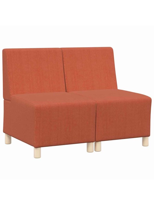 Modulārais bezrku dīvāns 2 pcs oranža 55 x 74 x 82 cm