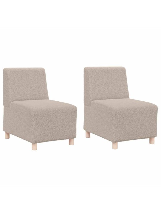 Modulārais bezrku dīvāns 2 pcs gaiši pelēka 55 x 74 x 82 cm