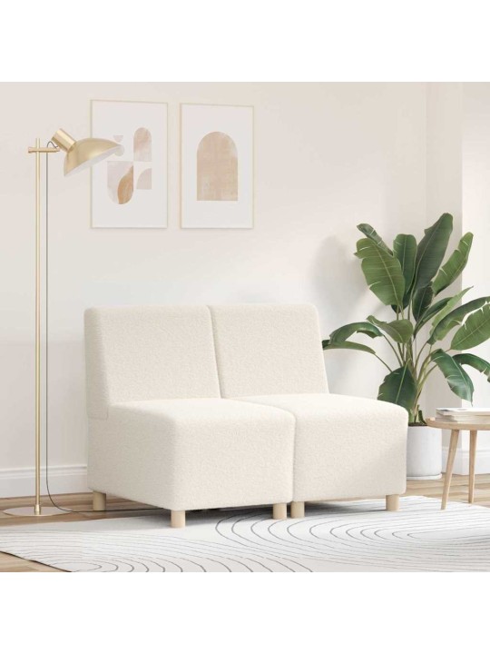Modulārais bezrku dīvāns 2 pcs krēmkrāsa 55 x 74 x 82 cm