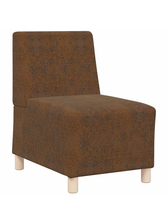 Dīvāna krēsls 2 pcs brūna 55 x 74 x 82 cm mākslīga zamša āda
